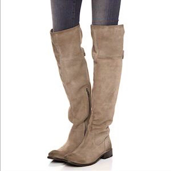 Frye Shirley Over the Knee Ash/Tan Leather Boot - Picture 5 of 16